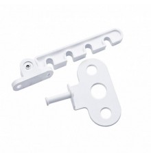Ограничитель открывания 5-позиционный пластик с металл держателем, белый (1 шт) - пакет   151691  Tech-KREP