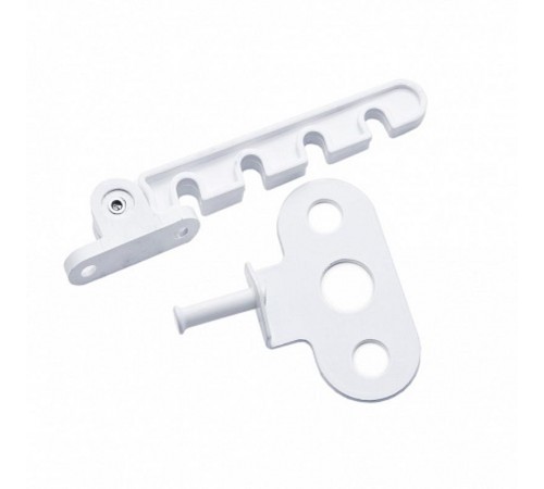 Ограничитель открывания 5-позиционный пластик с металл держателем, белый (1 шт) - пакет   151691  Tech-KREP