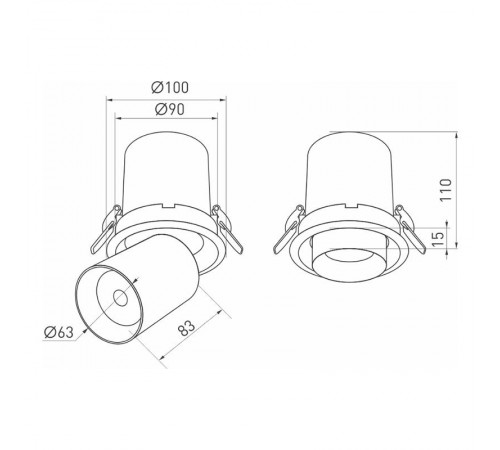 Светильник LGD-PULL-R100-10W Day4000 (WH, 20 deg)  026191  Arlight