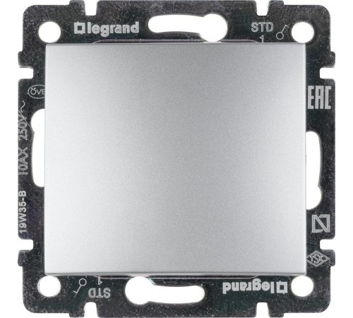 Valena Алюминий Выключатель 1-клавишный  770101  Legrand