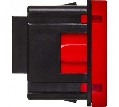 Розетка с заземлением, винтовые зажимы - без шторок 16А 250В - 90°- 2 модуля - красный  4525046  Daccord