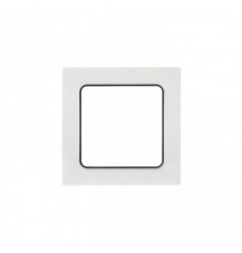 Стокгольм Рамка 1-местная белая с линией цвета черный PROxima  EXM-G-304-10  EKF