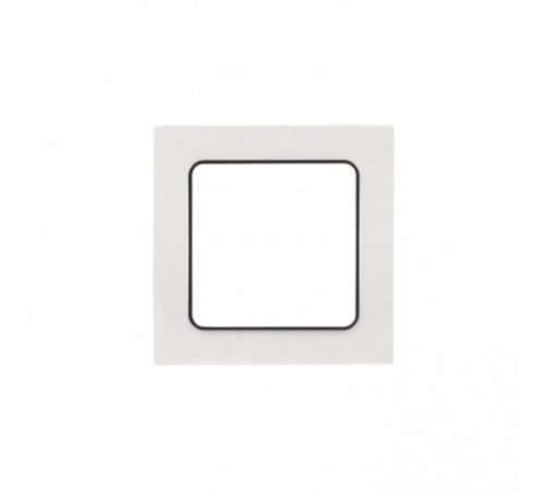 Стокгольм Рамка 1-местная белая с линией цвета черный PROxima  EXM-G-304-10  EKF