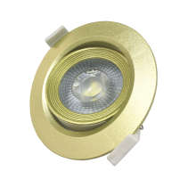 Светильник светодиодный Downlight встраиваемый поворотный PSP-R 9044 7W GOLD 3000K 38° круг/поворот IP40 золото  .5022911  Jazzway