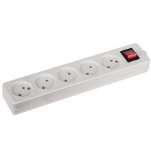 Колодка K-5s 5гн, без зазeмл, с выкл (10/40/960) Б0003481  ЭРА