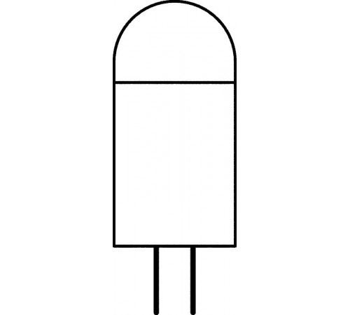 Лампа светодиодная LED STAR PIN20 1, 7W, матовая колба, G4, 12 Вольт LEDSPIN20 1, 7W/827 12VFR G4 FS1  4058075057142  Osram