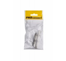 Переходник антенный, (гнездо F - гнездо TV), с кольцом (5шт.) (пакет) PROconnect  05-4301-4-9  PROconnect