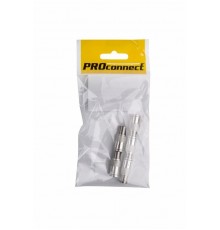 Переходник антенный, (гнездо F - гнездо TV), с кольцом (5шт.) (пакет) PROconnect  05-4301-4-9  PROconnect