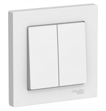 AtlasDesign Лотос Выключатель 2-клавишный, сх.5, 10АХ, в сборе  ATN001352  SE