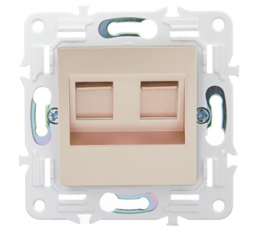 SKANDY Розетка компьютерная двойная RJ45 кат.5E SK-K03Sa песочный  SK-K20-1-K98  IEK