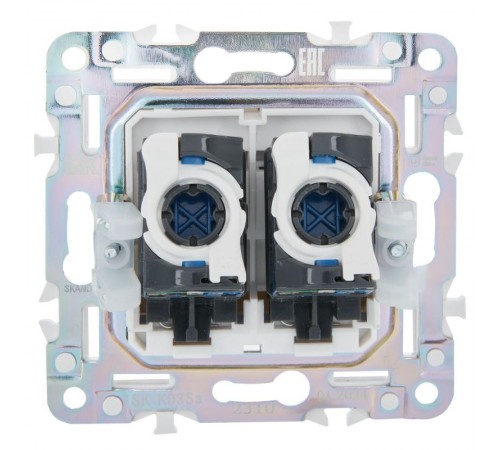 SKANDY Розетка компьютерная двойная RJ45 кат.5E SK-K03Sa песочный  SK-K20-1-K98  IEK