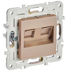 SKANDY Розетка компьютерная двойная RJ45 кат.5E SK-K03Sa песочный  SK-K20-1-K98  IEK