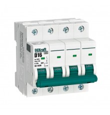 Выключатель автоматический без теплозащиты четырехполюсный ВА-103М 4P 16А характеристика D 6кА  12565DEK  Dekraft