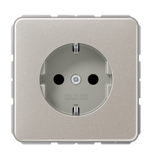 Штепсельная розетка SCHUKO 16А / 250В, пружинные зажимы; металл; платина; CD500  CD1520PT  Jung