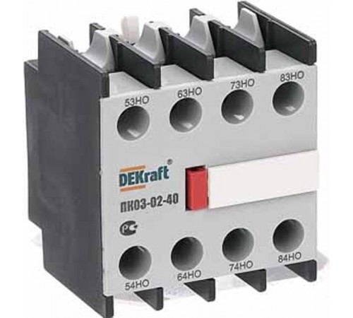Приставка контактная доп.контакты 4НО лицев  24103DEK  DEKraft