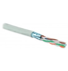 UFTP4-C6A-S23-IN-PVC-GY-500 (500 м) Кабель витая пара U/FTP, категория 6a (10GBE), 4 пары(23AWG),одножил. (solid), PVC, серый  236304  Hyperline