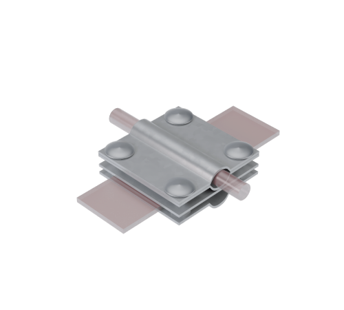 Соединитель заземляющий для прутка  5-12 мм стержня  10-20 мм полосы до 40 мм с 4 пластинами HD  4SZ-D5-12-D10-20-B40 HD  КМ-профиль
