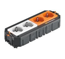 Коробка монтажная укомплектованная UT4 GST18i (2+2 розетки) с защитой  7404678  OBO Bettermann