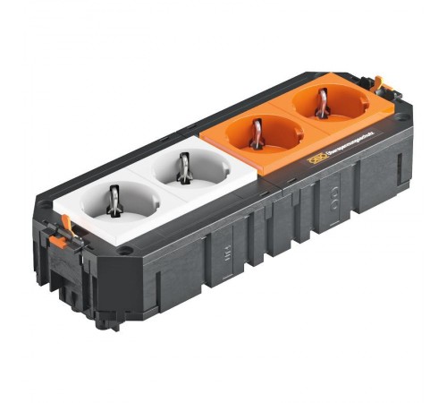 Коробка монтажная укомплектованная UT4 GST18i (2+2 розетки) с защитой  7404678  OBO Bettermann