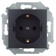 Simon 15 Графит Розетка с/з Schuko, 16А 250В, винт. зажим  1591432-038  Simon