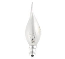 Лампа накаливания ЛОН 40Вт E14 220В CT35 clear свеча на ветру  3321451  Jazzway