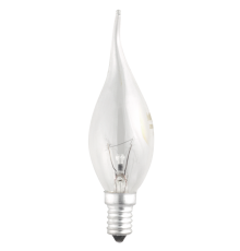 Лампа накаливания ЛОН 40Вт E14 220В CT35 clear свеча на ветру  3321451  Jazzway