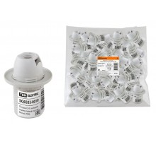 Патрон с кольцом термостойкий пластик Е14 белый  SQ0335-0010  TDM