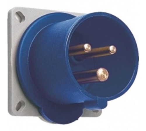 Вилка панельная с прямым фланцем 232BU6, 32A, 2P+E, IP44, 6ч  2CMA193434R1000  ABB