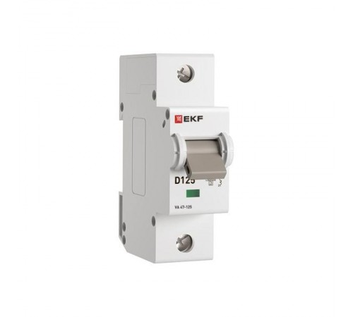 Выключатель автоматический однополюсный ВА 47-125 125А D 15кА PROxima  mcb47125-1-125D  EKF