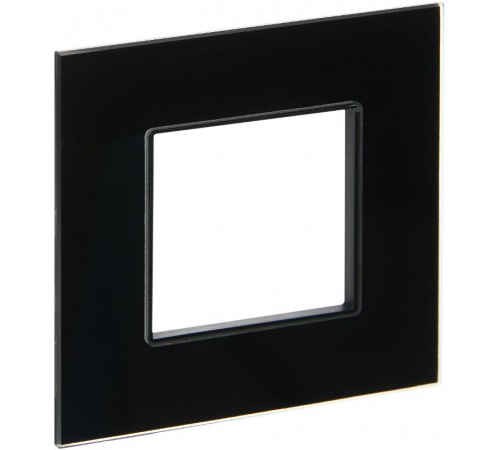 SKANDY Рамка 1-местная SK-F21Bl стекло черный   SK-M12-G-K02  IEK