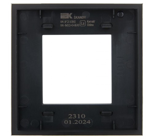 SKANDY Рамка 1-местная SK-F21Bl стекло черный   SK-M12-G-K02  IEK