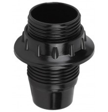 Патрон Е14 с кольцом, бакелит, черный  Б0043686  ЭРА