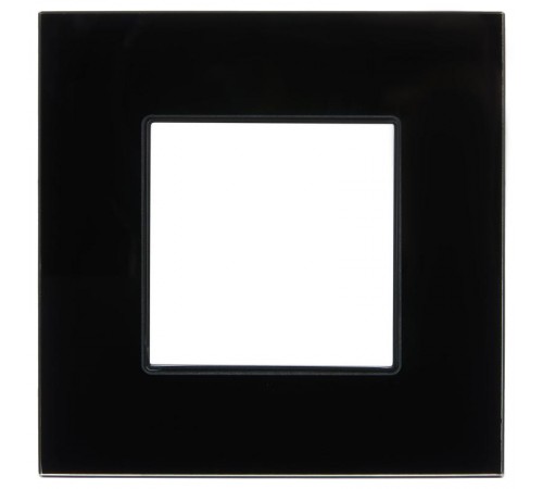 SKANDY Рамка 1-местная SK-F21Bl стекло черный   SK-M12-G-K02  IEK