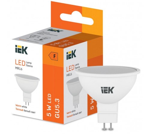 Лампа светодиодная MR16 410lm 3000K GU5  LL-I-MR16-5-230-30-GU5  IEK