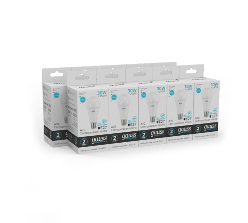 Лампа светодиодная LED 30Вт E27 220В 4100К A67 Elementary  73229  Gauss