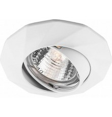 Светильник точечный встраиваемый под лампу DL6021 MR16 50W G5.3 белый поворотный  28878  FERON