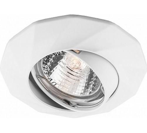 Светильник точечный встраиваемый под лампу DL6021 MR16 50W G5.3 белый поворотный  28878  FERON