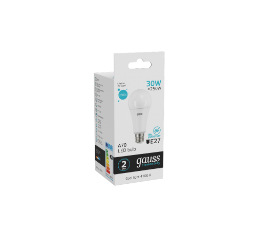 Лампа светодиодная LED 30Вт E27 220В 4100К A67 Elementary  73229  Gauss