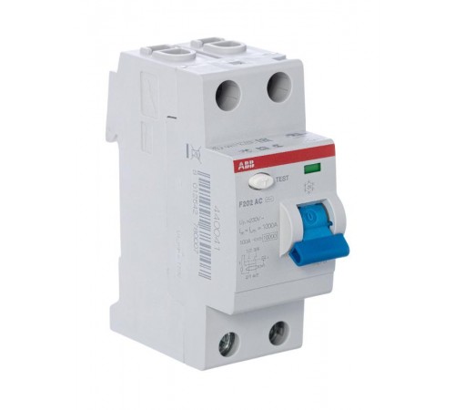 Выключатель дифференциальный (УЗО) F202 2п 100А 30мА тип AC  2CSF202001R1900  ABB