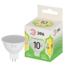 Лампа светодиодная  GREEN LINE LED MR16-10W-830-GU5.3 GL GU5.3 10 Вт софит теплый свет  Б0066983  ЭРА