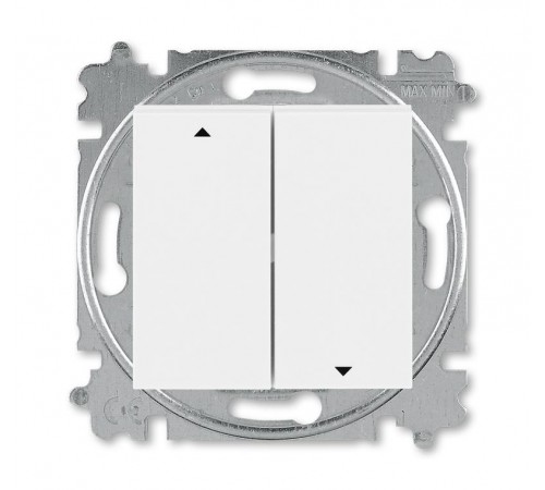 ABB Levit Белый / белый Выключатель жалюзи 2-кл. с фиксацией клавиш  3559H-A89445 03W  2CHH598945A6003  ABB