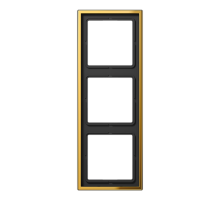 Рамка для вертикальной и горизонтальной установки, 3 поста; металл; покраска под золото; GO  GO2983  Jung