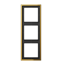Рамка для вертикальной и горизонтальной установки, 3 поста; металл; покраска под золото; GO  GO2983  Jung