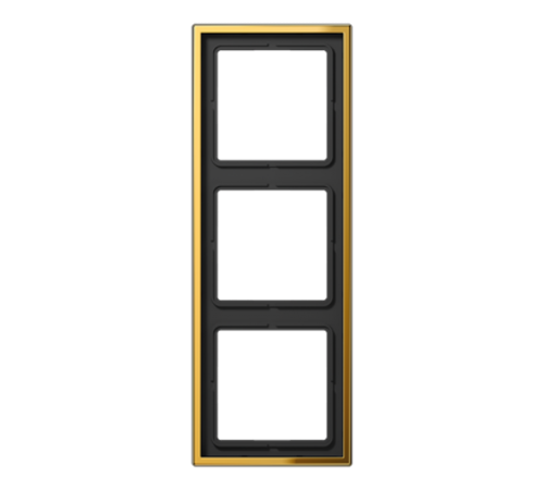 Рамка для вертикальной и горизонтальной установки, 3 поста; металл; покраска под золото; GO  GO2983  Jung