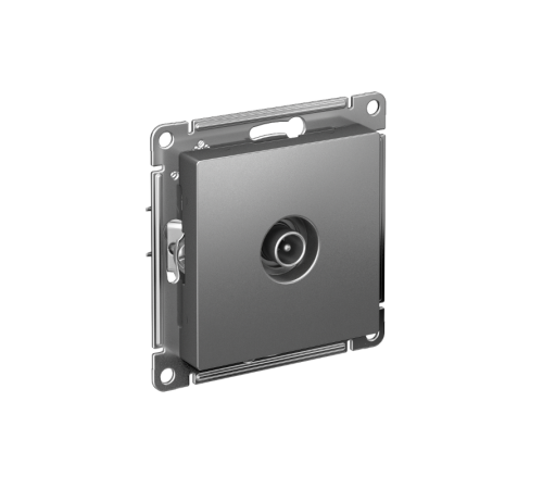 AtlasDesign Сталь Розетка антенная одиночная TV коннектор, механизм  ATN000993  SE