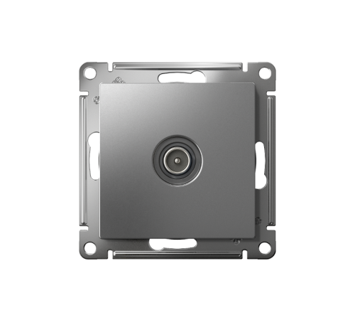 AtlasDesign Сталь Розетка антенная одиночная TV коннектор, механизм  ATN000993  SE