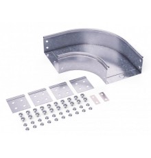 Угол CPO 90 горизонт.90° 500x80 в компл.с крепежн.элементами и соединит.пластинами,необходимыми для монтажа,нержавеющий  36027KINOX  DKC