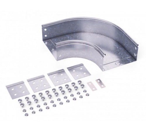 Угол CPO 90 горизонт.90° 500x80 в компл.с крепежн.элементами и соединит.пластинами,необходимыми для монтажа,нержавеющий  36027KINOX  DKC