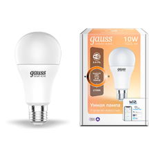 Лампа Светодиодная Smart Home DIM E27 A60 10 Вт 2700К 1/10/40  1070112  Gauss