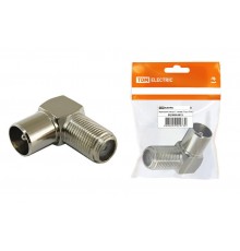 Переходник гнездо F - штекер TV угловой, инд. упаковка   SQ1809-0013  TDM